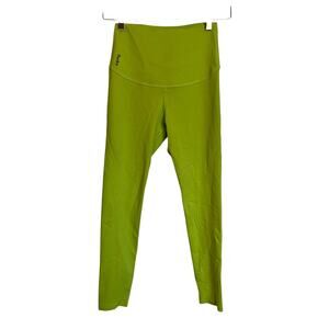 Fanka Body Sculpt Leggings 7/8 Length Reversible Wear Lime Green Compression XS